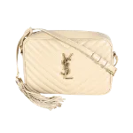 Beige Leather Yves Saint Laurent Crossbody Bag