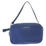 Blue Canvas Prada Clutch