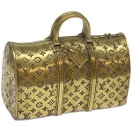 Gold Fabric Louis Vuitton Handbag
