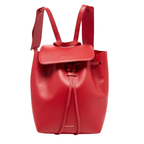 Red Leather Mansur Gavriel Backpack