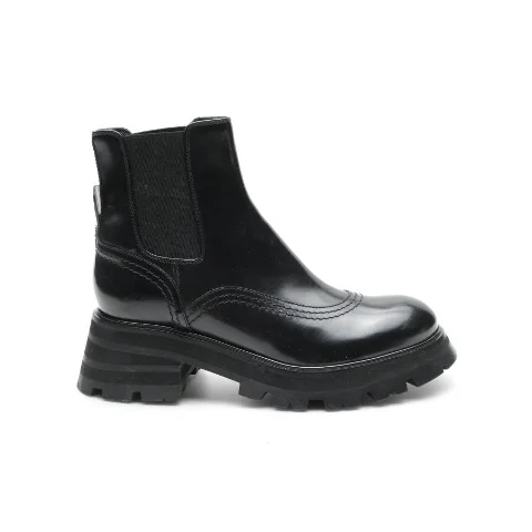 Black Leather Alexander McQueen Boots