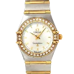 White Yellow Gold Omega Watch