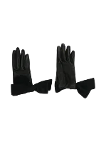Black Leather Louis Vuitton Gloves