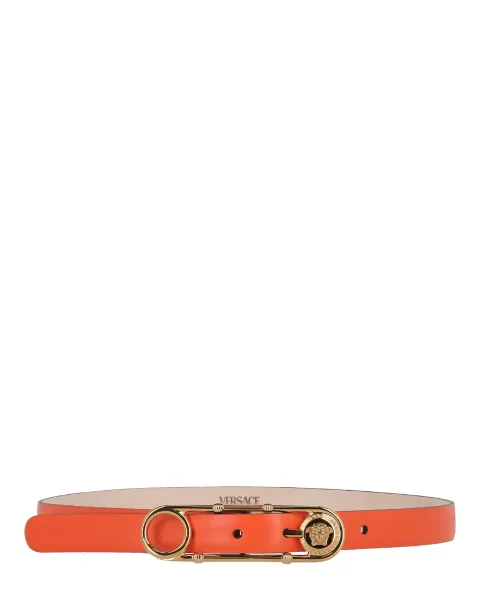 Orange Leather Versace Belt