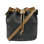 Brown Canvas Dior Shoulder Bag