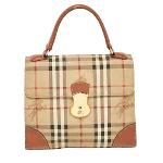 Beige Canvas Burberry Handbag