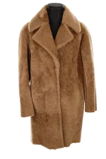 Brown Leather Claudie Pierlot Coat