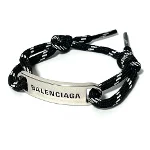 Black Cotton Balenciaga Bracelet