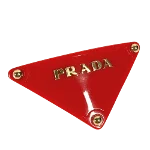 Red Plastic Prada Hair Accessory