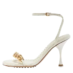 White Leather Bottega Veneta Sandals