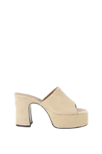 Beige Suede Free Lance Heels