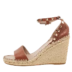 Brown Leather Valentino Espadrilles