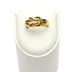 Gold Fabric Hermès Scarf Ring