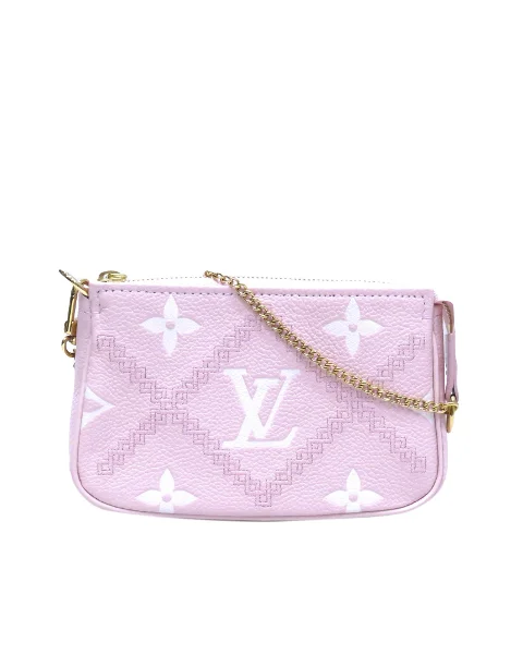 Pink Leather Louis Vuitton Pochette Accessoires