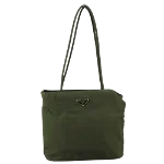 Green Fabric Prada Tote