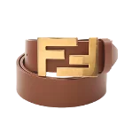 Brown Leather Fendi Belt