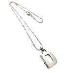 Silver Metal Gucci Necklace