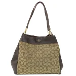 Brown Canvas Coach Tote