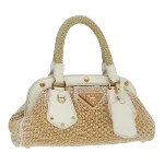 Beige Leather Prada Handbag