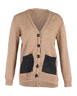 Brown Cotton Ganni Cardigan