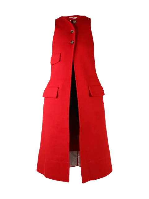 Red Fabric Celine Jacket
