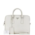 White Leather Prada Handbag