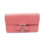 Pink Leather Delvaux Wallet