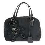 Black Canvas Prada Handbag