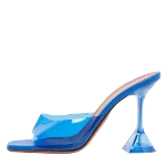 Blue Fabric Amina Muaddi Sandals