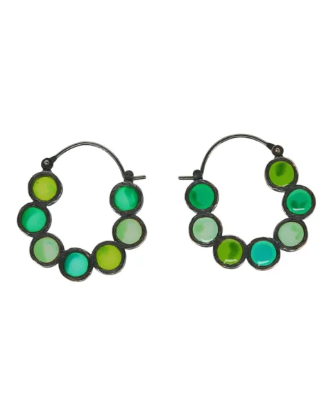 Green Metal Bottega Veneta Earrings