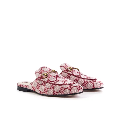 Mules Gucci Toile Rouge 37