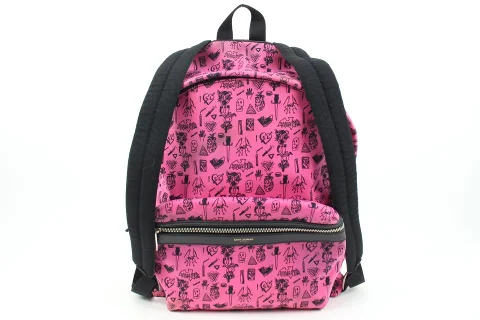 Pink Canvas Saint Laurent Backpack
