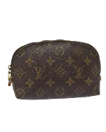 Brown Canvas Louis Vuitton Cosmetic Pouch