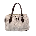 White Leather Ermanno Scervino Shoulder Bag