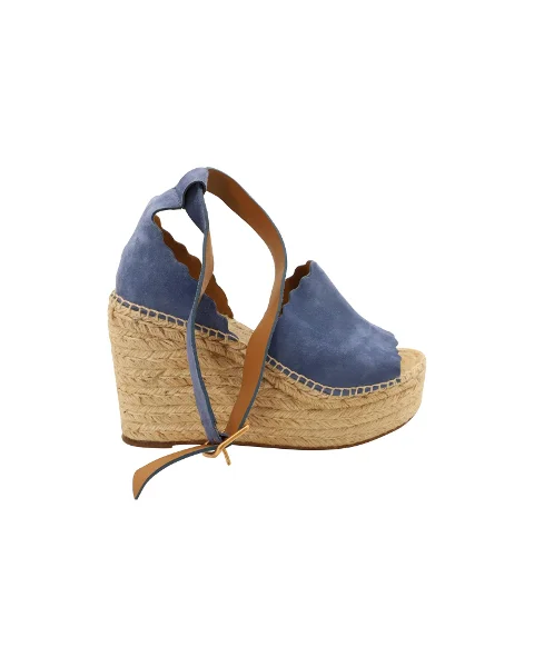 Blue Suede Chloé Sandals