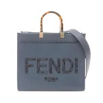 Blue Leather Fendi Tote