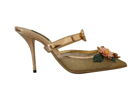 Gold Leather Dolce & Gabbana Heels