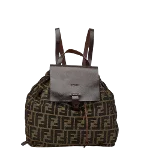 Brown Canvas Fendi Backpack