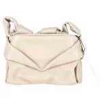 Nude Leather Staud Shoulder Bag