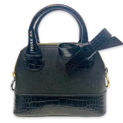 Navy Leather Paule Ka Handbag