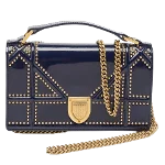 Blue Fabric Dior Handbag