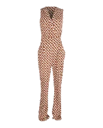 Brown Silk Diane Von Furstenberg Jumpsuit