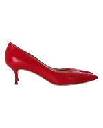 Red Leather Casadei Heels