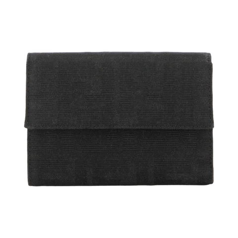 Black Coated canvas  Fendi Wallet