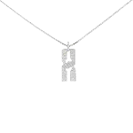 Silver White Gold Gucci Necklace