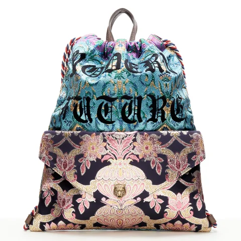 Blue Fabric Gucci Backpack