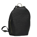 Black Leather Louis Vuitton Backpack