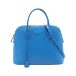 Blue Leather Hermès Bolide