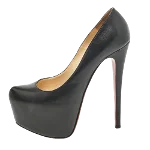 Black Leather Christian Louboutin Heels