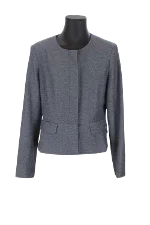 Grey Polyester Calvin Klein Jacket